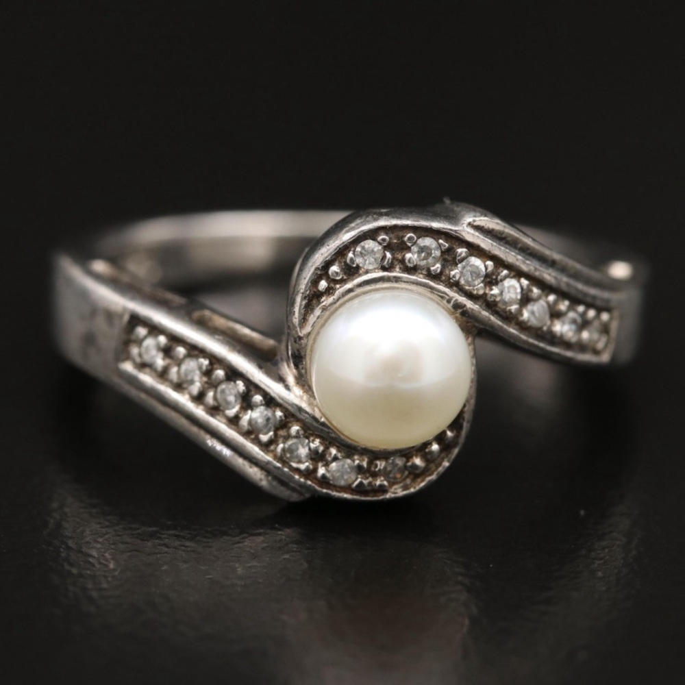 Sterling Silver and Cultured Pearl Ring